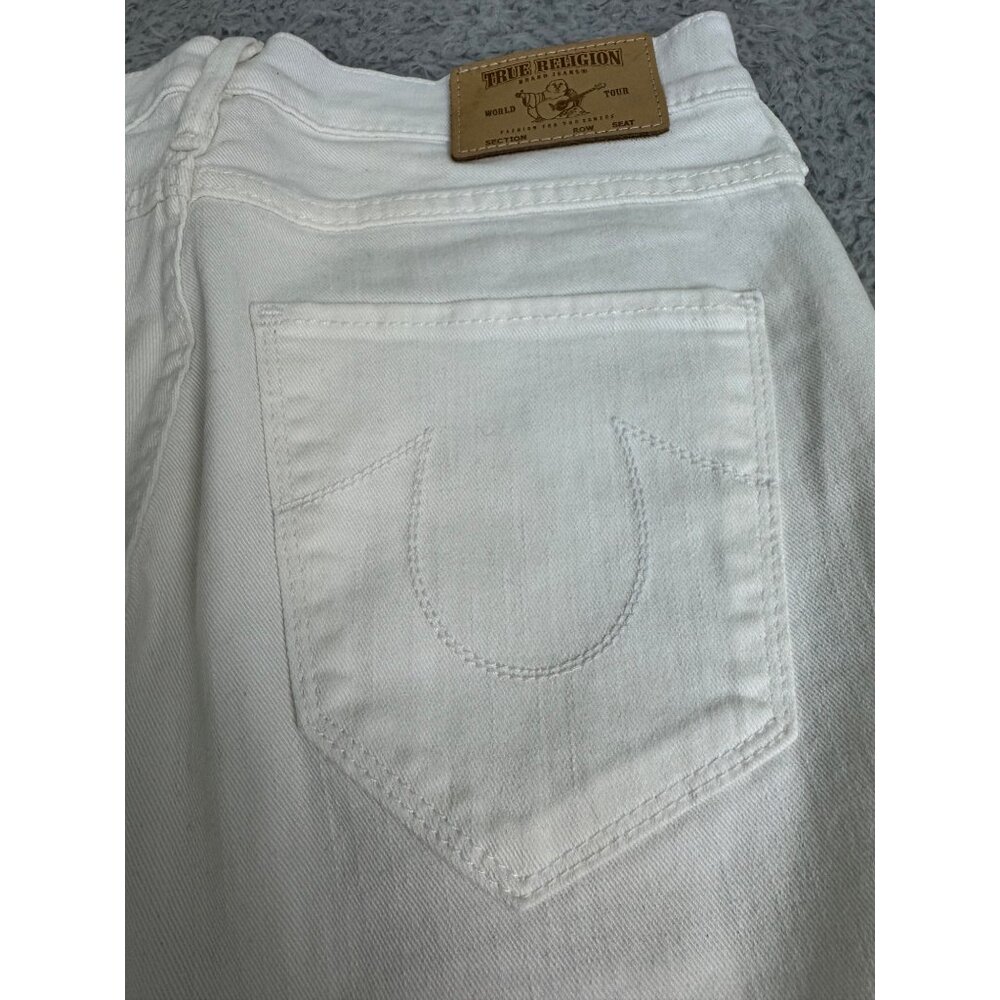 True Religion Womens Relaxed White Miles Relaxed Shorts Size 26 NWT - Picture 13 of 16
